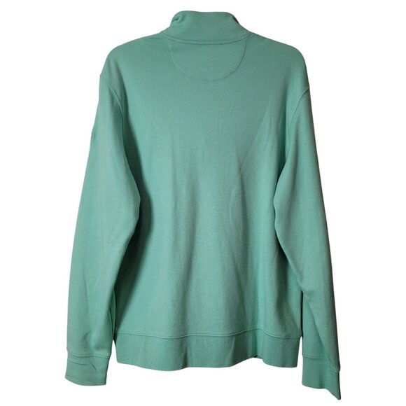 Vineyard Vines UNISEX Mint Green Half-Zip Pullover  Pima Cotton Whale Logo - Picture 6 of 12